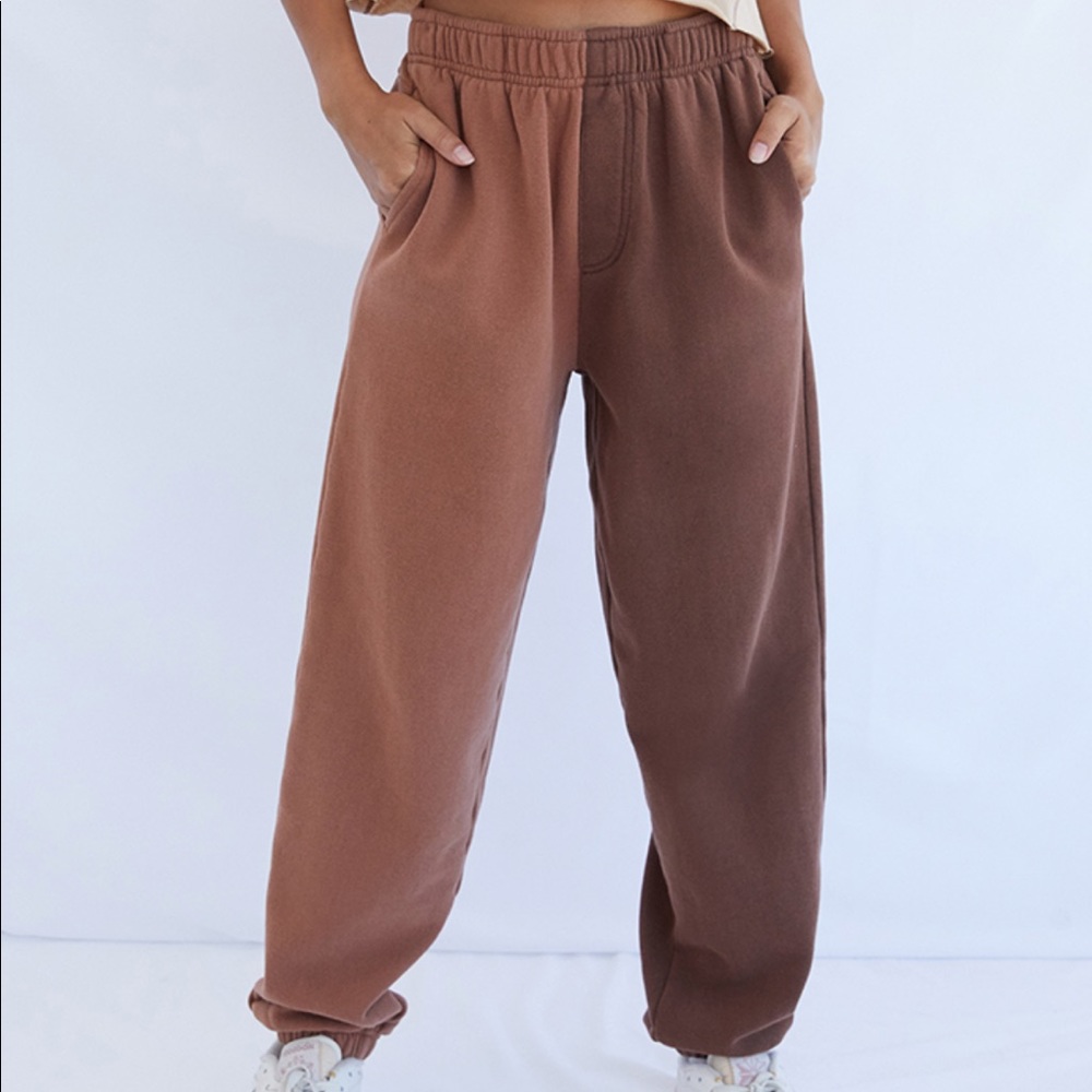 PACSUN 2 TONED SWEATPANTS - BROWN